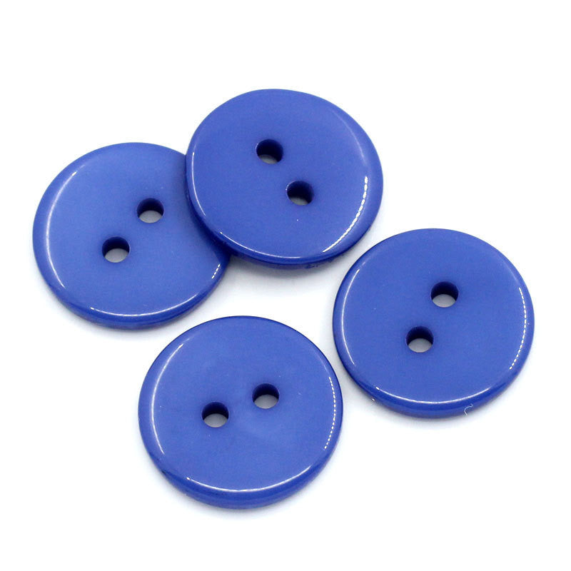 12 ROUND ROYAL BLUE Buttons for Jewelry Making, Scrapbooking, Sewing . 18mm  but0113