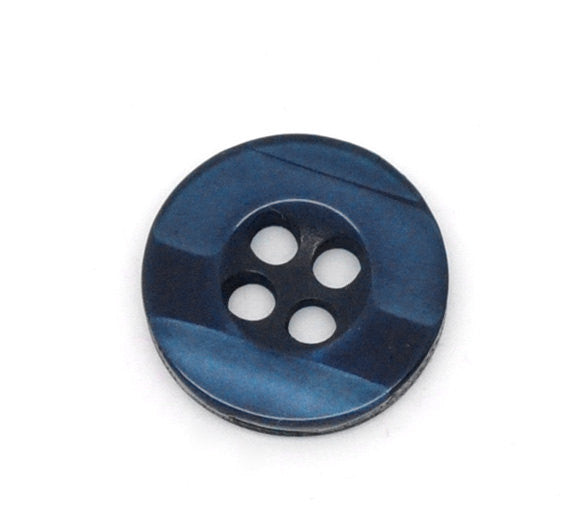 20 ROUND Dark Blue-ish Black Buttons for Jewelry Making, Scrapbooking, Sewing . 11mm  but0103