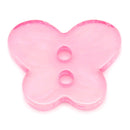 12 LIGHT PINK BUTTERFLY Buttons for Jewelry Making, Scrapbooking, Sewing . 16mm x 13mm  but0057