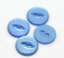 20 Round BLUE Buttons for Jewelry Making, Scrapbooking, Sewing . 11mm . but0076