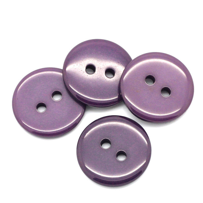 Yam Buttons 12 ROUND PLUM Buttons for Jewelry Making, Scrapbooking, Sewing . 18mm