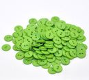 20 Round AVOCADO GREEN Buttons for Jewelry Making, Scrapbooking, Sewing . 11mm but0084