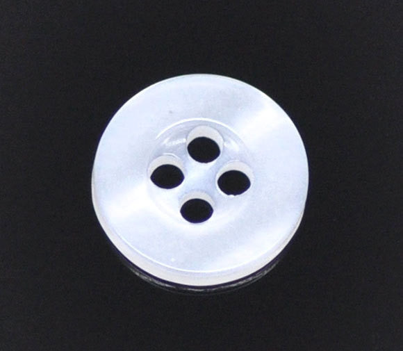 20 Round WHITE PEARL Buttons for Jewelry Making, Scrapbooking, Sewing . 11mm  but0127