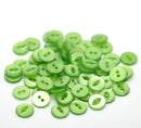 20 Round LIME GREEN Buttons for Jewelry Making, Scrapbooking, Sewing . 11mm but0087