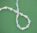 1 Strand Beveled Cone Shape Crystal Beads, CLEAR AB  15x8mm  bgl0579
