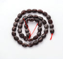 Full Strand Polished Faceted Oval RED GARNET Beads  9mm x 7mm gga0006