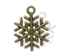8 bronze SNOWFLAKE CHARM Pendants   chb0263