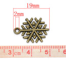 8 bronze SNOWFLAKE CHARM Pendants   chb0263