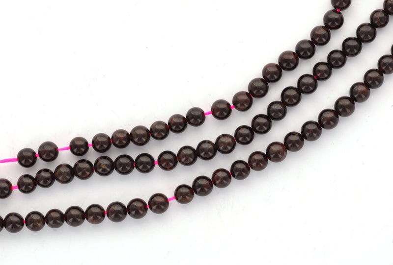 7.5mm to 8mm Round Dark RED GARNET Beads, full strand, about 50 beads gga0013