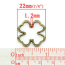 8 CLOVER BEAD Frame Antique Bronze Charms . chb0170