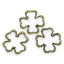 8 CLOVER BEAD Frame Antique Bronze Charms . chb0170