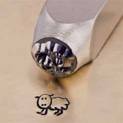 ImpressArt Metal Design Stamp,  6mm FLUFFY Sheep   tol0211