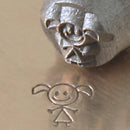 ImpressArt Metal Design Stamp,  6mm DAUGHTER STICK FIGURE  tol0127