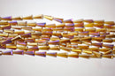 12 Beveled Cone Shape Crystal Beads, AMBER AB  11mm x 6mm  bgl0731