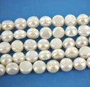 6  Polished Round IVORY FRESHWATER PEARL Beads  11mm gpe0024