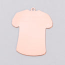 6 SMALL COPPER T-Shirt Design Metal Stamping Blanks, 24 gauge . MSB0070
