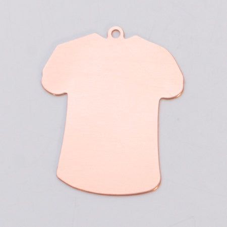 6 SMALL COPPER T-Shirt Design Metal Stamping Blanks, 24 gauge . MSB0070