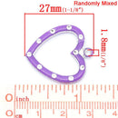 30 Mixed Acrylic Heart Charms cha0038