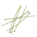500 Antique Bronze THIN Ball Head Pins, 1-3/8" long (35mm)  24ga  24 gauge . Pin0022