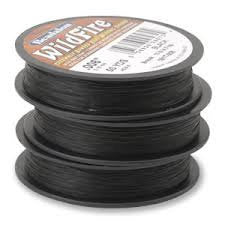50 yards BEADALON WILDFIRE BLACK Bead Weaving Thread, .006 in, 0.15mm, 10 lb, wir0026