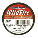 50 yards BEADALON WILDFIRE BLACK Bead Weaving Thread, .006 in, 0.15mm, 10 lb, wir0026