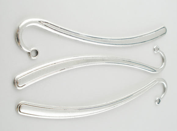 2 Antique Silver Blank Bookmarks Findings 12.5cm (5") fin0018