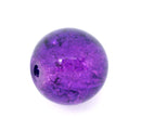 12mm GRAPE PURPLE Round Crackle Glass Beads . 30 beads bgl0048