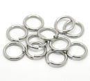 10 Large Thick Silver Tone Open Jump Rings 15mm x 2mm, 12 gauge wire  jum0099