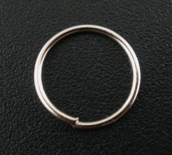 50 Thin Silver Tone Open Jump Rings 10mm x 0.7mm, 21/22 gauge wire  jum0048a
