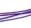 80 meters (262 feet) Sheaf of Cotton Waxed Cord, GRAPE PURPLE 1mm  cor0007