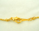 10 Bright Gold Plated BALL CHAIN Necklaces, lobster clasp, 16" long 1.5mm  fch0084