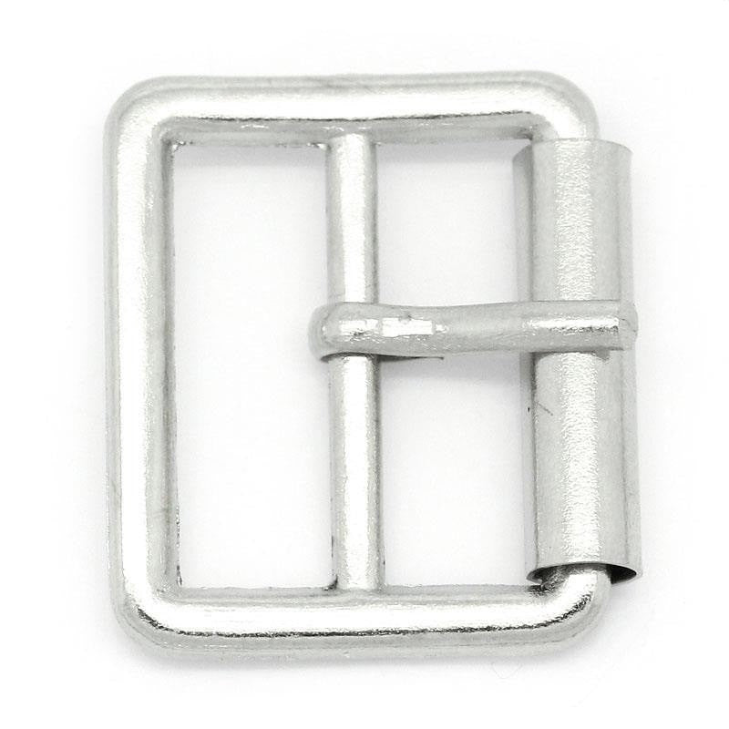 6 Silver Tone Metal Rectangle Belt Buckle Findings fin0044