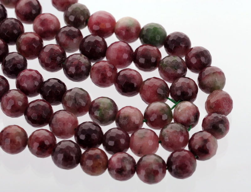 12mm Round Faceted WATERMELON AGATE Gemstone Beads, full strand, gag0097b