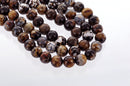 10 Polished Round Faceted TORTOISE SHELL AGATE  Beads  12mm, gag0023