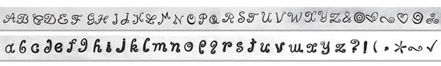 ImpressArt Metal Alphabet Letter Stamping Set,  3mm LOWERCASE BALLROOM BOOGIE Font tol0205