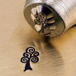 ImpressArt Metal Design Stamp,  6mm SWIRL TREE tol0101