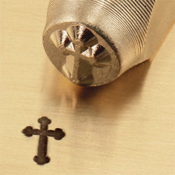 ImpressArt Metal Design Stamp,  6mm ROUNDED CROSS  tol0058