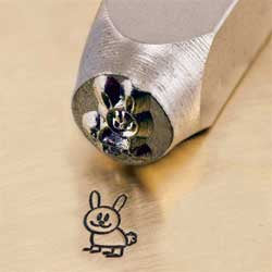 ImpressArt Metal Design Stamp,  6mm HOPPER BUNNY RABBIT  tol0015