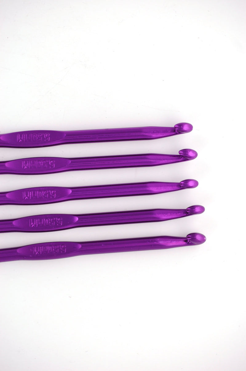 5.5mm Purple ALUMINUM Crochet Hook, UK Size 5, US Size 9/I  tol0007