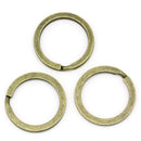 5 Large Bronze Tone Double Loops Split Rings Open Jump Rings 25mm key ring  fin0341
