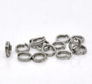 50 Silver Tone Double Loops Split Rings Open Jump Rings 6mm  jum0067a