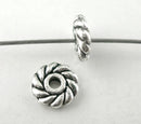 BULK 6mm Small Pewter DAISY Swirl Round Spacer Beads 200 pc bme0129