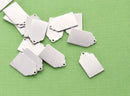 10 pcs. ImpressArt Soft Strike ALUMINUM (tm) Metal Stamping Blanks Charms 21mm x 12mm Rectangle Tag, 20 gauge  MSB0004
