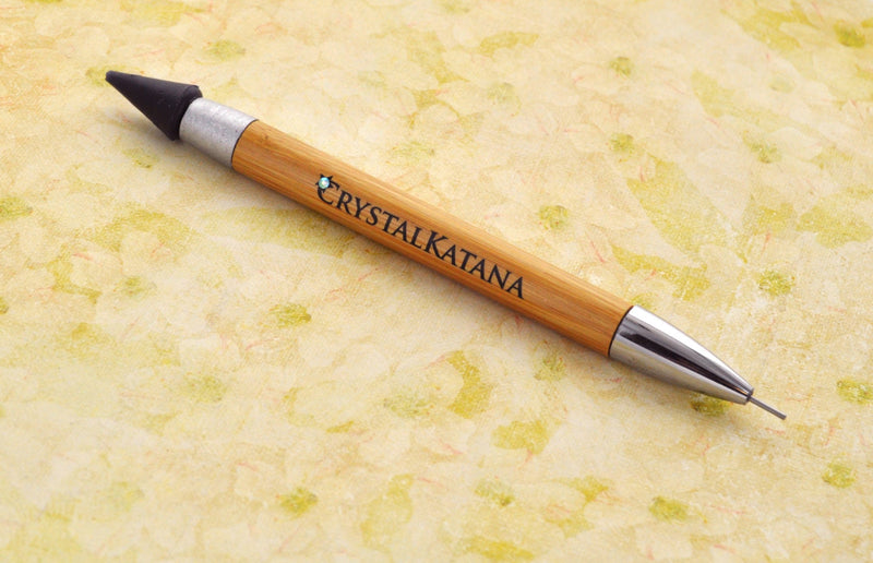 Crystal KATANA Rhinestone Picking Pick Up Tool, Synthetic Wax Tip, elegant design, created by Crystal Ninja tol0254