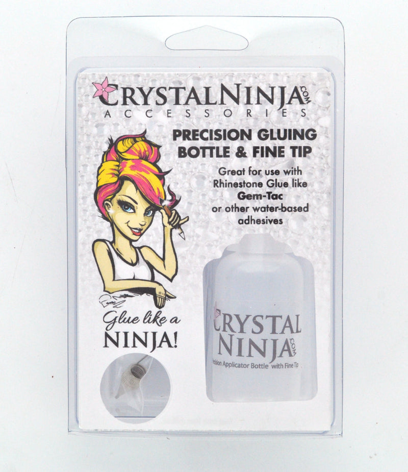 Crystal Ninja Precision Glue Bottle & Fine Tip, for use with water-based adhesives, gluing bottle, tol0247