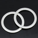 5 Large CIRCLE RING  Silver Tone Metal Charm Link Connectors  33mm  Chs0023