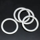 5 Large CIRCLE RING  Silver Tone Metal Charm Link Connectors  33mm  Chs0023