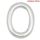 10 OVAL RINGS  Silver Tone Metal Charm Link Connectors  19mm x 14mm  Chs0024