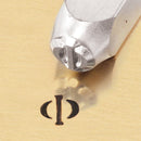 ImpressArt Metal Design Stamp,  6mm PHI Greek Letter  tol0155