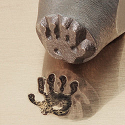 ImpressArt Metal Design Stamp,  9.5mm LARGE HANDPRINT RIGHT Hand Print  tol0430